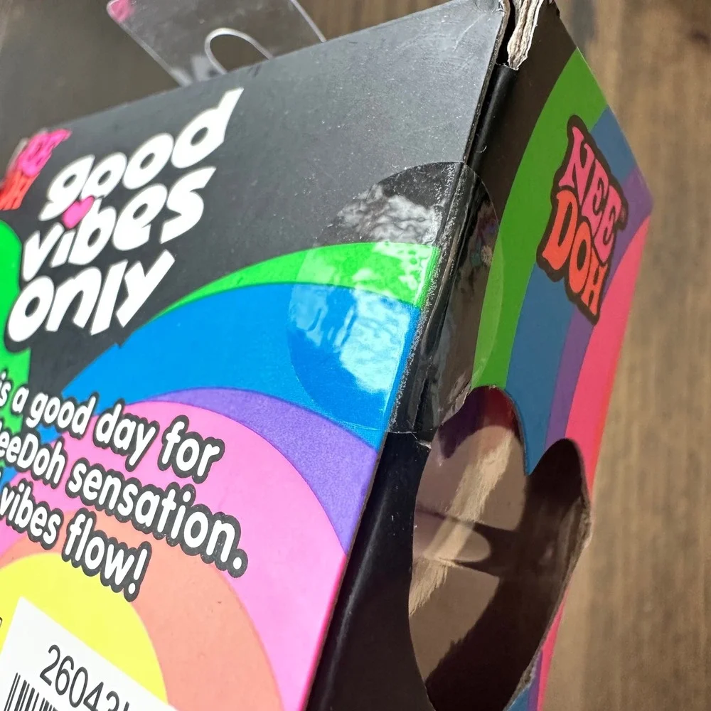 Schylling NeeDoh Love Yourself Heart Purple New NIB Good Vibes Only Squishy Toy